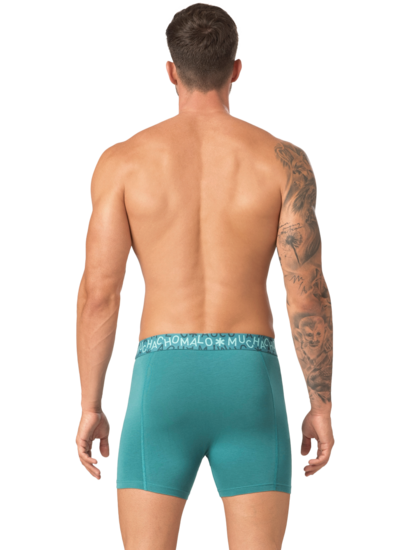 MUCHACHOMALO 2 pack boxershorts Solid Blue